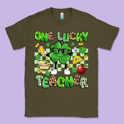 One Lucky Teacher Classic Tee Designed By Artiststas