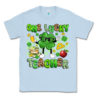 Dusty Blue one lucky teacher Classic Tee - Artiststas