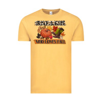 Vintage Mustard just a girl who loves fall Vintage Tee - CowGirlArtShop