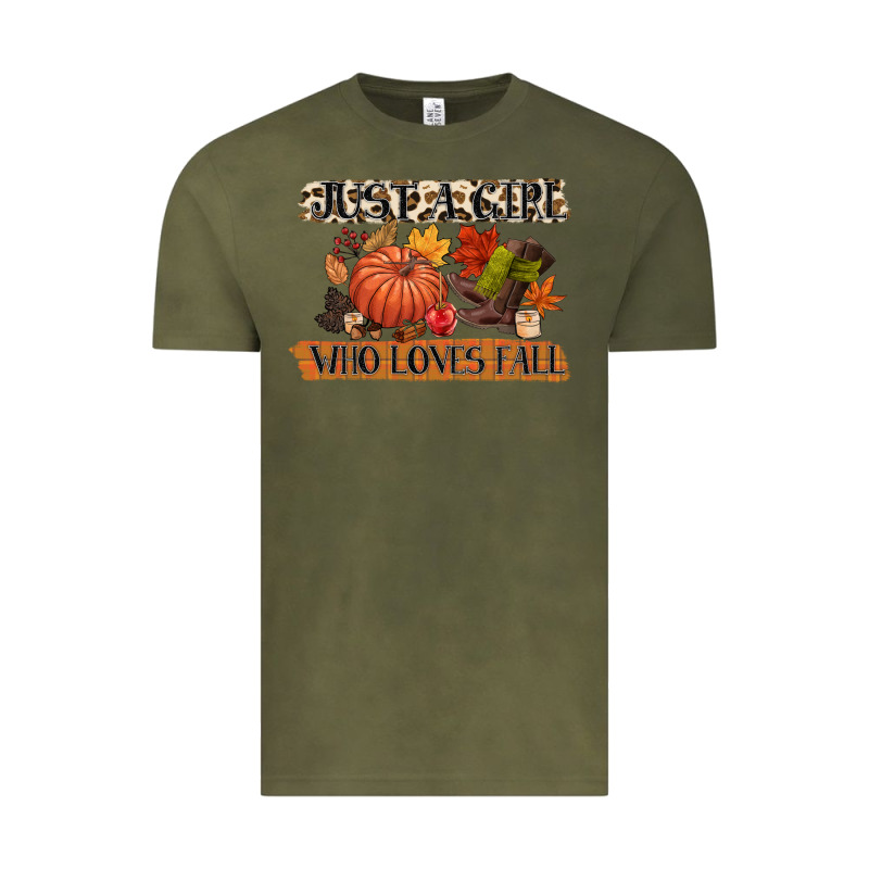Just A Girl Who Loves Fall Vintage Tee by CowGirlArtShop | Teevron