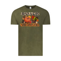 Vintage Olive just a girl who loves fall Vintage Tee - CowGirlArtShop