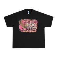 Black give boot to the cancer Urban Heavy Tee - CowGirlArtShop