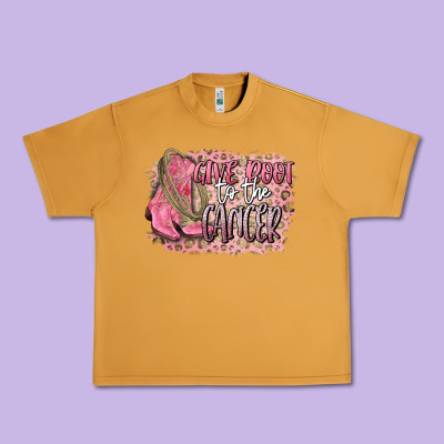Give Boot To The Cancer Urban Heavy Tee Designed By Cowgirlartshop