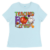 Baby Blue Teacher Boo Crew Ladies Tee - texasbilliewilder