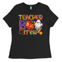 Black Teacher Boo Crew Ladies Tee - texasbilliewilder
