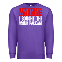 Purple Mens Warning I Bought The Drink Package Cruise Shirts [Men] Premium Sweatshirt - trangStudio