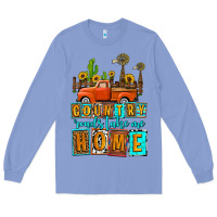 Colony Blue country roads take me home olivia Long Sleeve Tee - OliviaCreatesArt