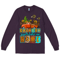 Plum country roads take me home olivia Long Sleeve Tee - OliviaCreatesArt