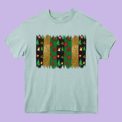 Christmas Brush Stoke Heavy Core Tee Designed By Jahusdesignshop