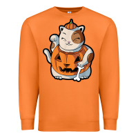 Carrot cute kawaii maneki neko cat halloween pumpkin costume boys Premium Sweatshirt - trangStudio