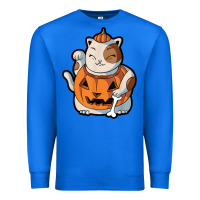 True Royal cute kawaii maneki neko cat halloween pumpkin costume boys Premium Sweatshirt - trangStudio