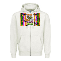 Oatmeal Heather Trick rawr treat kids bottle Zipper Hoodie - Artiststas