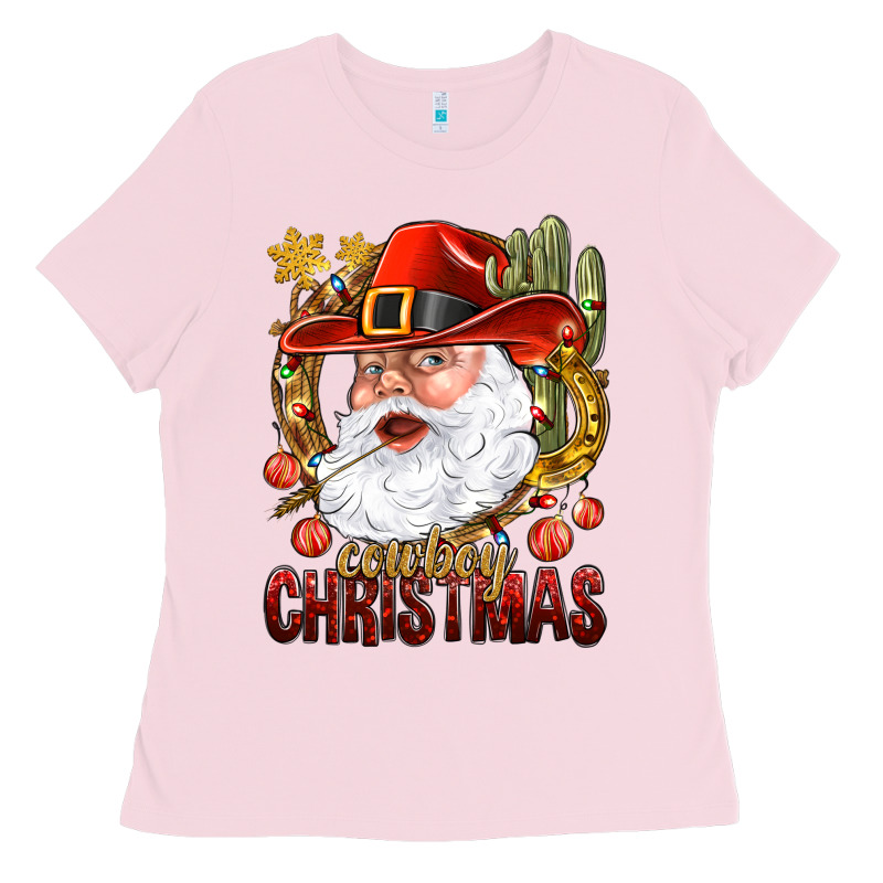 Cowboy Christas Santa Ladies Tee by NancyCooperArtShop | Teevron