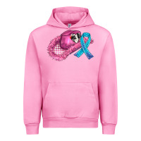Fuchsia Pink cowboy hat and cancer ribbon Urban Hoodie - AdoDesignShop