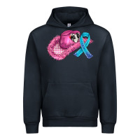 Navy cowboy hat and cancer ribbon Urban Hoodie - AdoDesignShop