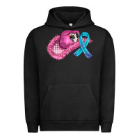 Pigment Black cowboy hat and cancer ribbon Urban Hoodie - AdoDesignShop