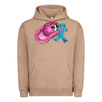 Pigment Burro cowboy hat and cancer ribbon Urban Hoodie - AdoDesignShop