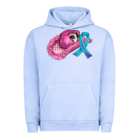 Pigment Grape Ice cowboy hat and cancer ribbon Urban Hoodie - AdoDesignShop