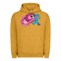 Pigment Peanut Butter cowboy hat and cancer ribbon Urban Hoodie - AdoDesignShop