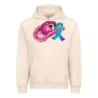 Sandshell cowboy hat and cancer ribbon Urban Hoodie - AdoDesignShop