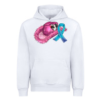 White cowboy hat and cancer ribbon Urban Hoodie - AdoDesignShop