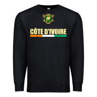 Black Cote d_Ivoire National Flag Ivory Coast Coat Of Arms Gift Premium Sweatshirt - trangStudio