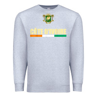 Heather Grey Cote d_Ivoire National Flag Ivory Coast Coat Of Arms Gift Premium Sweatshirt - trangStudio