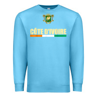 Ocean Blue Cote d_Ivoire National Flag Ivory Coast Coat Of Arms Gift Premium Sweatshirt - trangStudio