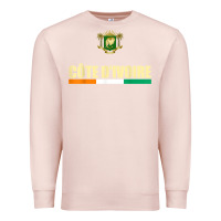 Pale Pink Cote d_Ivoire National Flag Ivory Coast Coat Of Arms Gift Premium Sweatshirt - trangStudio
