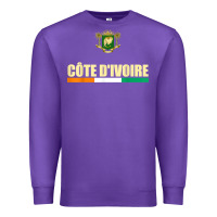 Purple Cote d_Ivoire National Flag Ivory Coast Coat Of Arms Gift Premium Sweatshirt - trangStudio