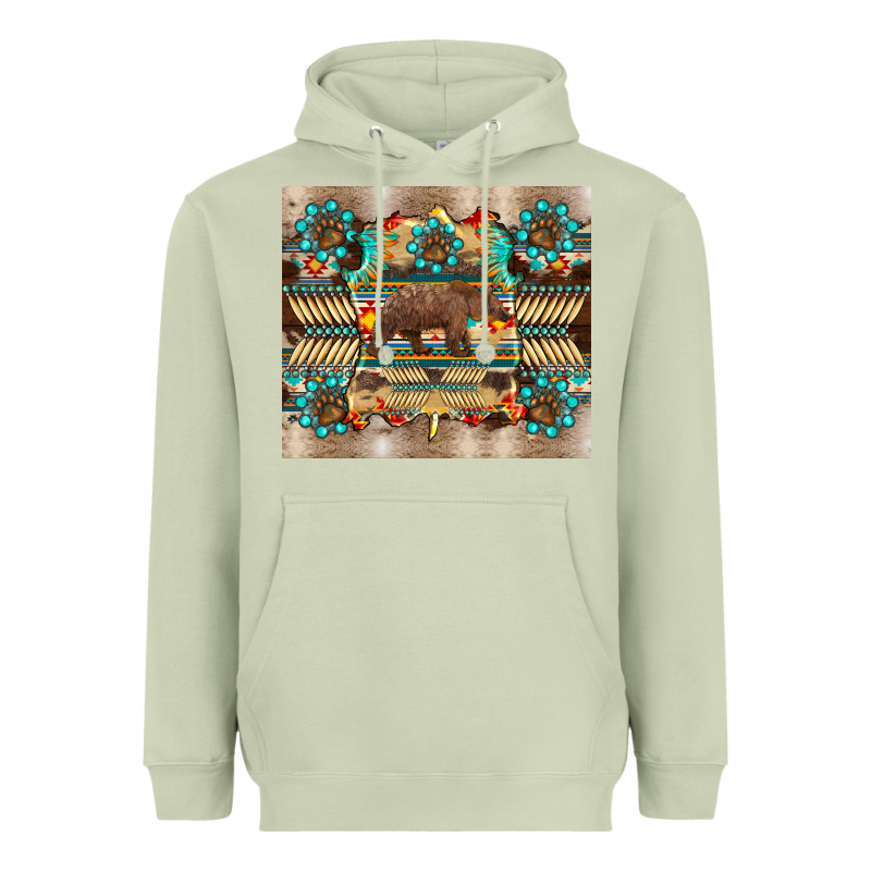 Bear Native Animal  Pelt  Tumbler Heavyweight Hoodie by BarkalooDesign | Teevron