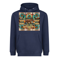 Navy bear native animal  pelt  tumbler Heavyweight Hoodie - BarkalooDesign