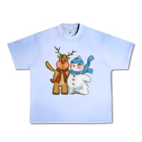 Grape Ice christmas reindeer snowman Urban Heavy Tee - CowGirlArtShop