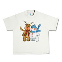 Pistachio christmas reindeer snowman Urban Heavy Tee - CowGirlArtShop