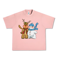 Salmon christmas reindeer snowman Urban Heavy Tee - CowGirlArtShop