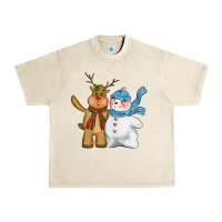 Sandshell christmas reindeer snowman Urban Heavy Tee - CowGirlArtShop