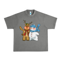 Tornado christmas reindeer snowman Urban Heavy Tee - CowGirlArtShop