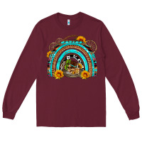 Burgundy easter rainbow olivia Long Sleeve Tee - OliviaCreatesArt