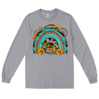 Heather Grey easter rainbow olivia Long Sleeve Tee - OliviaCreatesArt