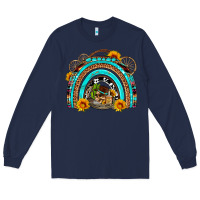 Navy easter rainbow olivia Long Sleeve Tee - OliviaCreatesArt