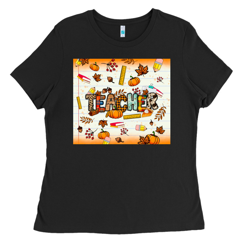 Teacher Fall Ladies Tee by NancyCooperArtShop | Teevron