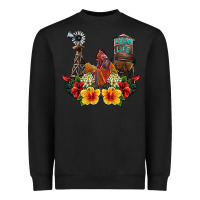 Black farm life rooster Heavyweight Sweatshirt - SublimationCraftShop