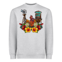 Heather Grey farm life rooster Heavyweight Sweatshirt - SublimationCraftShop