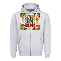 Heather Grey Stink stank stunk Zipper Hoodie - Artiststas