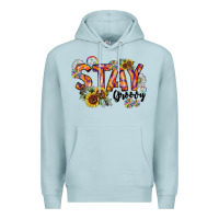 Blue Mist Stay Groovy Premium Hoodie - CowhideDigitalArt