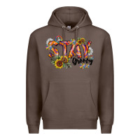 Coffee Stay Groovy Premium Hoodie - CowhideDigitalArt