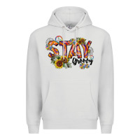 Dove Grey Stay Groovy Premium Hoodie - CowhideDigitalArt