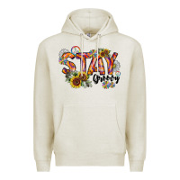 Oatmeal Heather Stay Groovy Premium Hoodie - CowhideDigitalArt