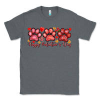 Charcoal Heather Happy Valentine's Day paws Valentine's Day Classic Tee - HowdyJamesFarm