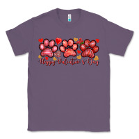 Lavender Happy Valentine's Day paws Valentine's Day Classic Tee - HowdyJamesFarm